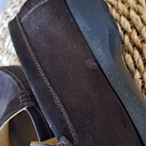 Dunhill Mens Luxury Brown Suede‎ Penny Loafers Black Rubber Soles EU43/US9 main image 5